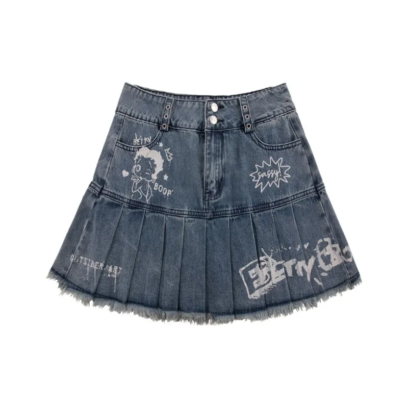 Unifree X Betty Boop™ Co branded Series Denim Short Skirts Women's-0