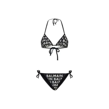 BALMAIN Logo print Bikini Set