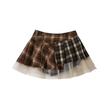 BEAR UNION Casual Short Skirts Women's Coffee