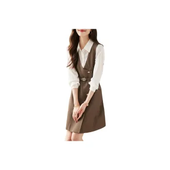Mo Han Yi Mei Skirt Set Women's Coffee