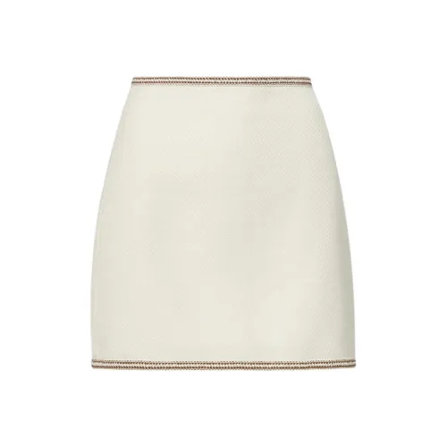 VERONICA BEARD Casual Short Skirts Women's Ivory White