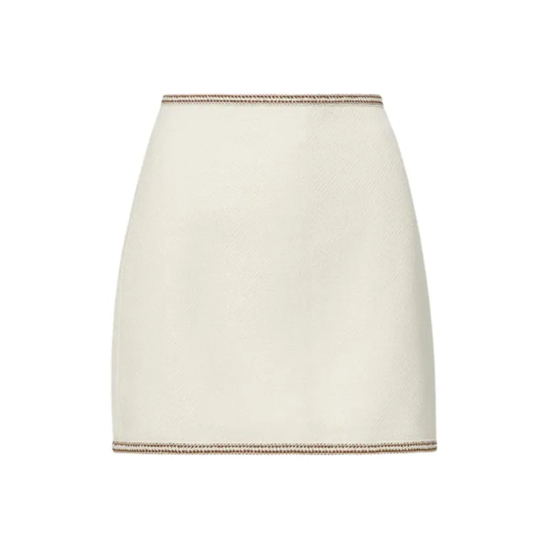 VERONICA BEARD Casual Short Skirts Women's Ivory White-0