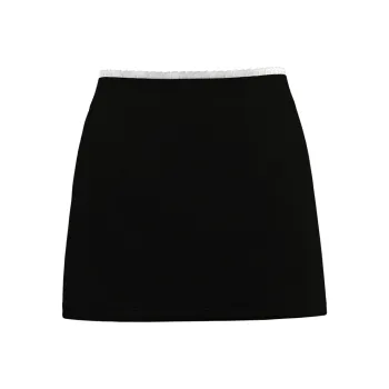 URBAN REVIVO Casual Short Skirts Women's Jet Black