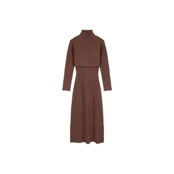 Maje Layered Wool Set Dress