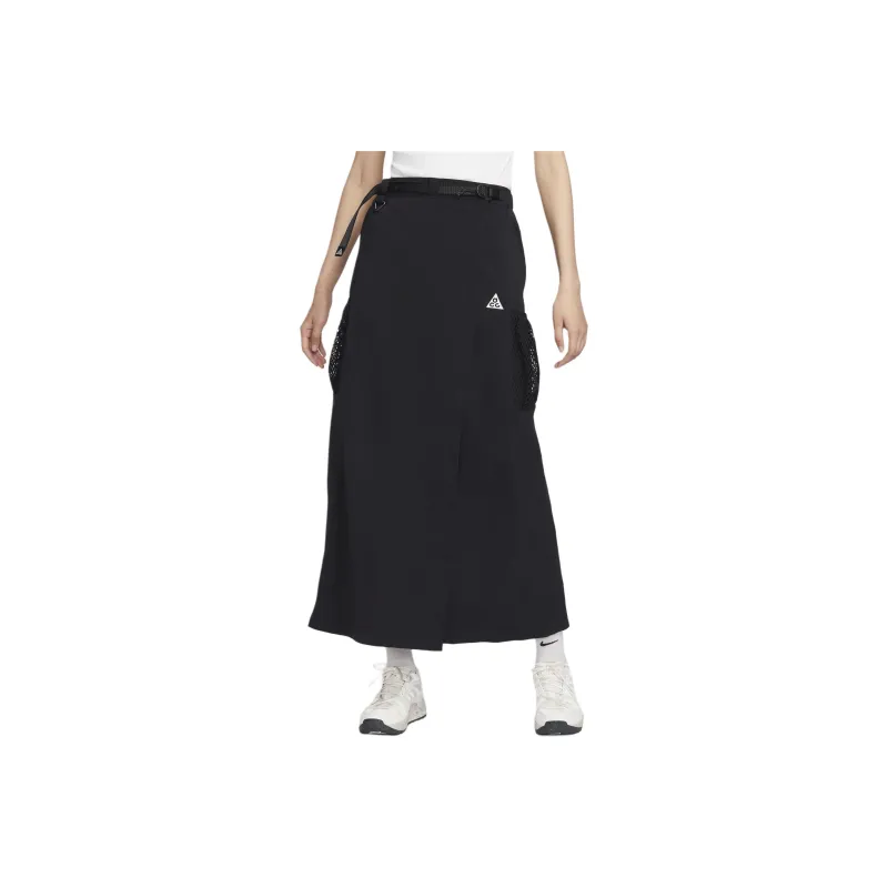 Nike SNOWGRASS Casual Long Skirt Women's Black-0