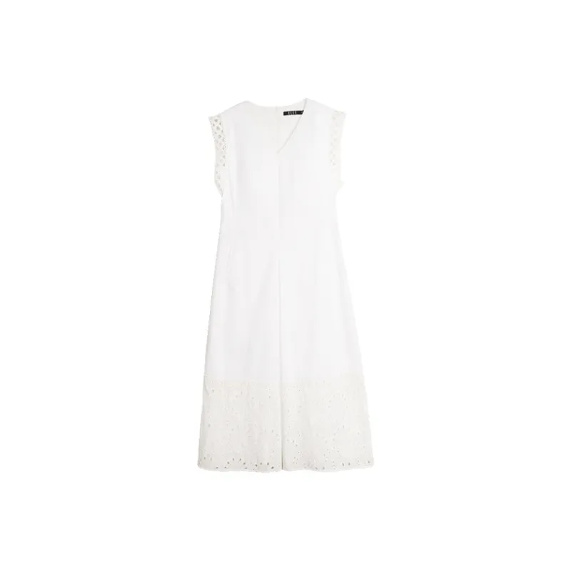 ELLE Sleeveless Dresses Women's White-0