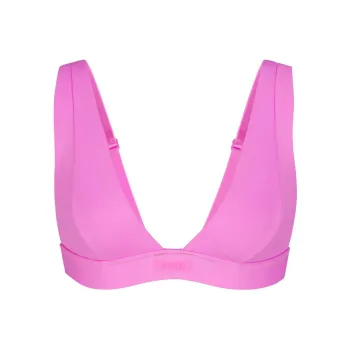 SKIMS SIGNATURE SWIM PLUNGE BIKINI TOP Bikini Women's NEON ORCHID/Neon Orchid