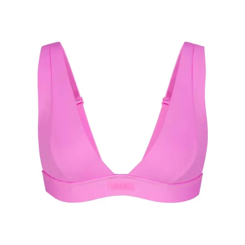 SKIMS SIGNATURE SWIM PLUNGE BIKINI TOP Bikini Women's NEON ORCHID/Neon Orchid