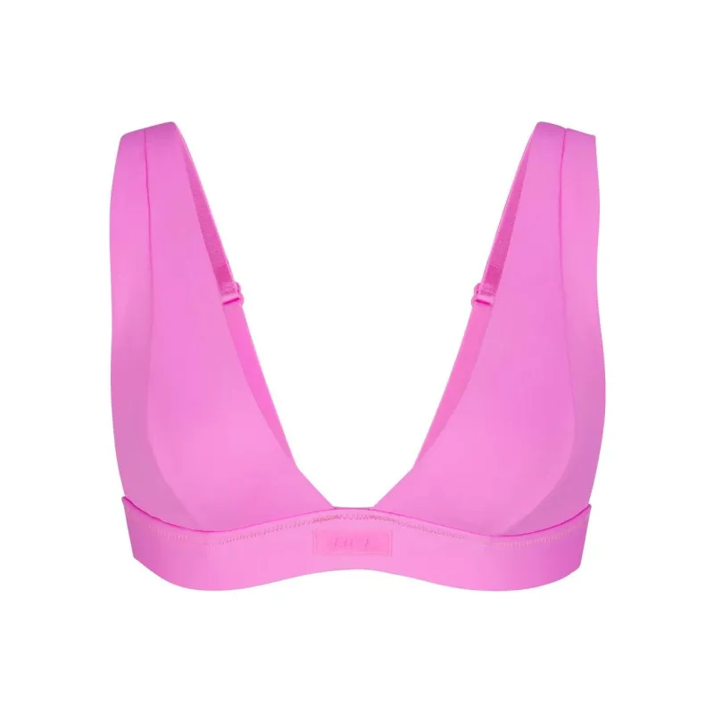SKIMS SIGNATURE SWIM PLUNGE BIKINI TOP Bikini Women's NEON ORCHID/Neon Orchid-0