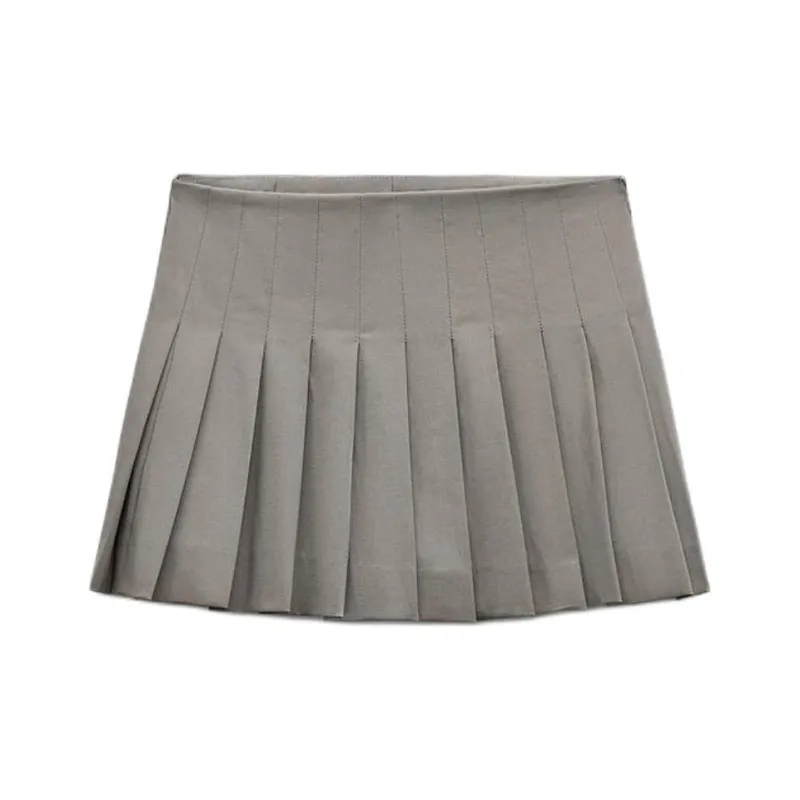ZARA Trf Casual Short Skirts Women's Brown-0
