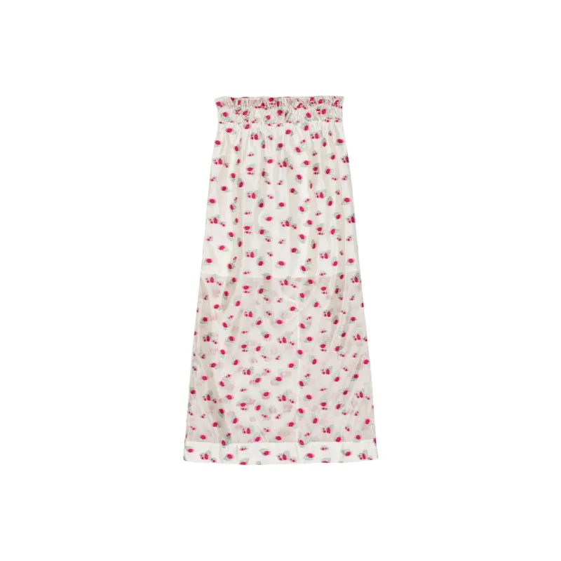 GANNI Casual Long Skirts Women's White-0