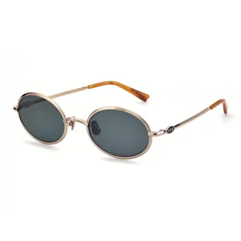 Fakeme Metal Oval Sunglasses Unisex Gold