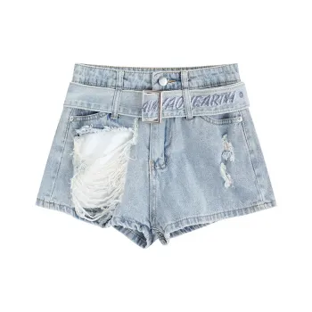 Garbege Denim Shorts Women's Blue
