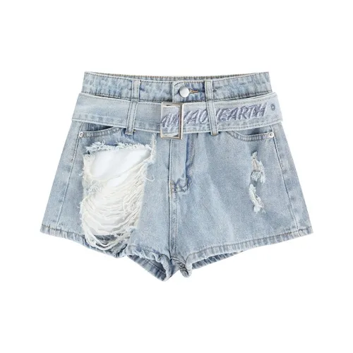 Garbege Denim Shorts Women's Blue