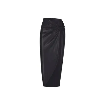 SKIMS LIQUID SHINE SWIM SARONG SKIRT Swim Dresses & Skirts Women's ONYX/Onyx
