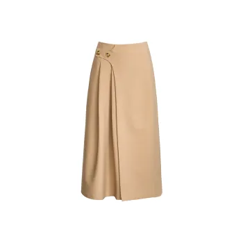 ROEYSHOUSE Casual Long Skirt Women's Khaki