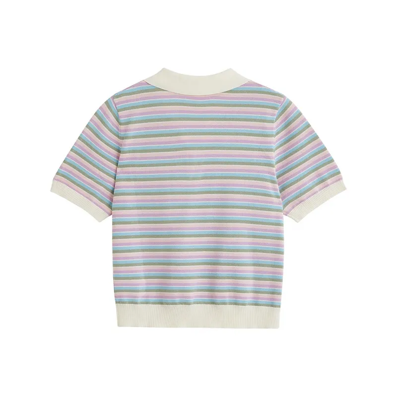 Inman Knitwear Women's Multicolor Stripes-1
