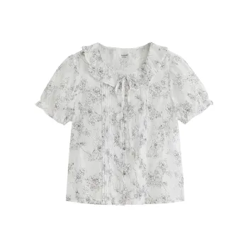 Inman Shirts Women's White Base Print