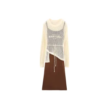 A Paradise For Awakening Skirt Set Women's Coffee