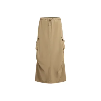 A21 Casual Long Skirts Women's Army Green