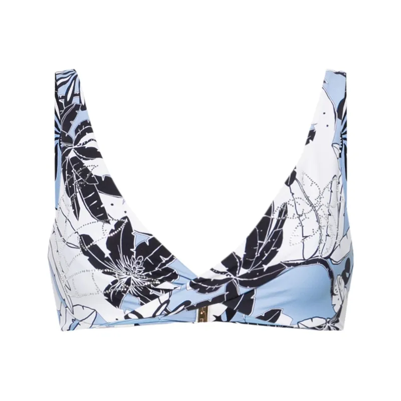 TWINSET Floral-print Twist Bikini Top-0