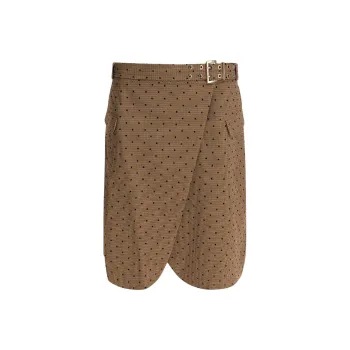 GANNI SS25 Casual Short Skirts Women's Brown