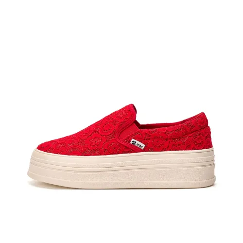 Joy&Mario Slip Resistant Lightweight Height Increasing Low Top Casual Shoes Women's