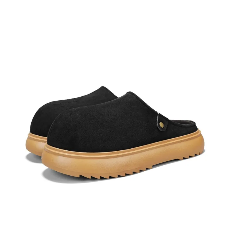 TEXWOOD Rubber Sole Quiet Abrasion Resistant Slip Resistant Closed Toe Slippers Men's Box-3