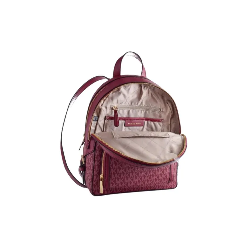 MICHAEL KORS Eco Leather Backpack Women's Mulberry Berry Red-2
