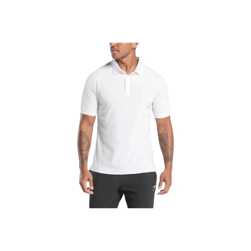 GYMSHARK Polo Shirt Men's White-0