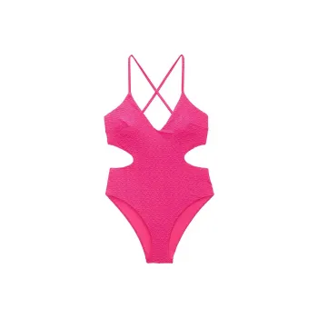 Victoria's Secret PINK The Cut-Out Cheeky One-Piece Swimsuit/Pink One-piece Swimsuit Women's Pink