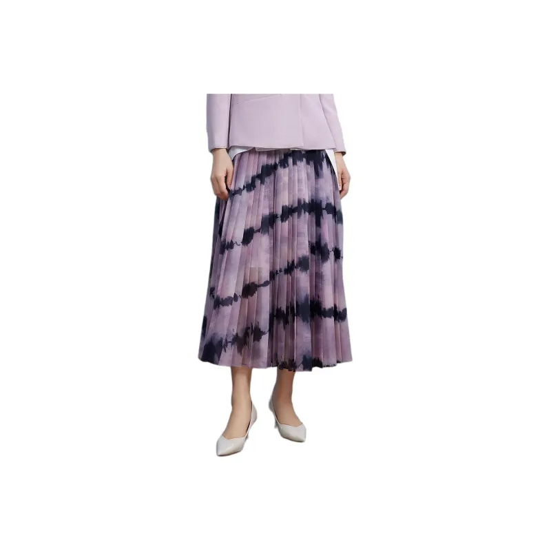 BBLLUUEE Casual Long Skirt Women's Mist Purple-0