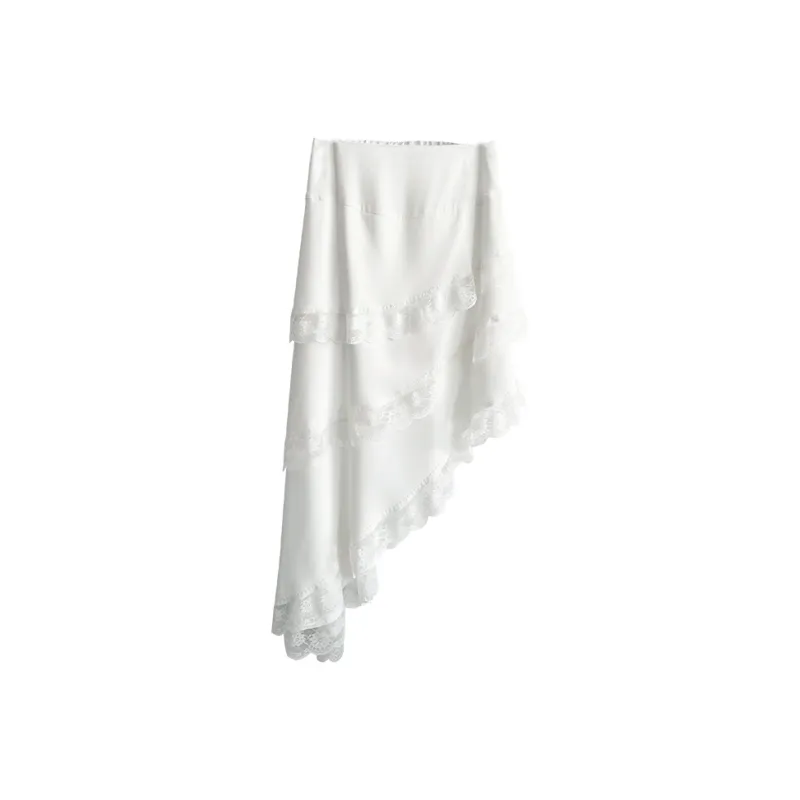 Fuccykee Casual Long Skirt Women's White-0