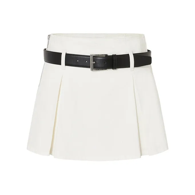 MOCO Denim Shorts Women's White Denim-0