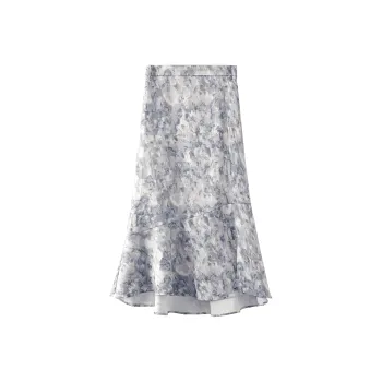 THE SEA LIFE Casual Long Skirt Women's Mist Blue
