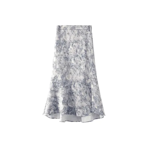 THE SEA LIFE Casual Long Skirt Women's Mist Blue