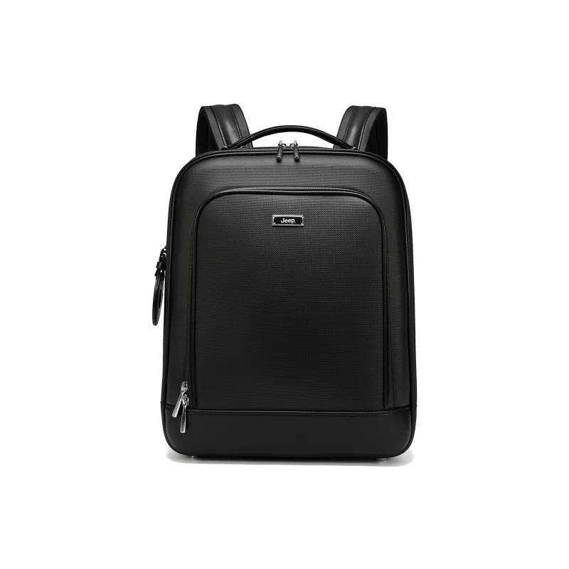 Jeep Microfiber Synthetic Leather Backpack Regular Men's Black-0