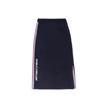 CORALIAN Casual Long Skirts Women's Navy Blue