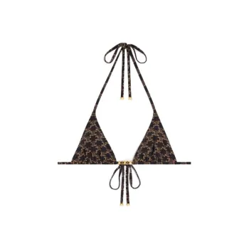 CELINE Monogram Triangle Bikini Top