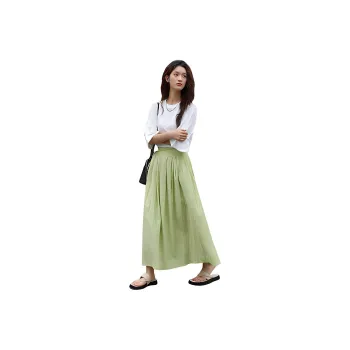 【dme】 Casual Long Skirts Women's Light Aqua Green