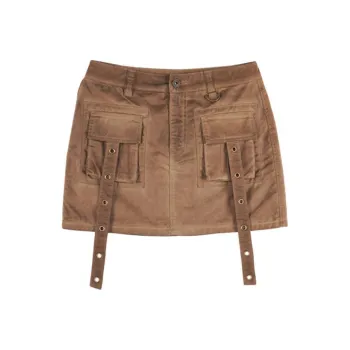 A21 Cargo Short Skirts Women's Dark Khaki