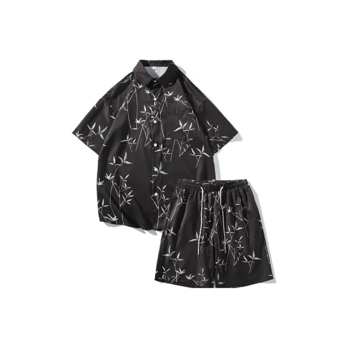 Fakeyoung Casual Pants Unisex Black Gray