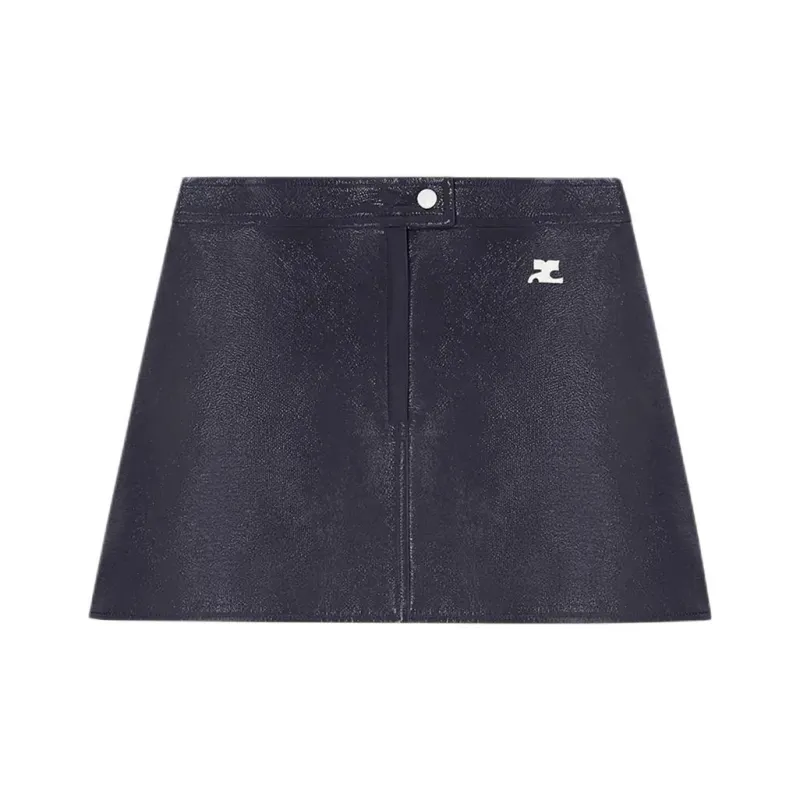 Courrèges Vinyl Reedition Skirt 'Dusk Blue'-0