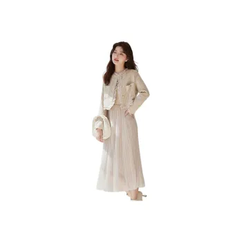 Emodues Skirt Set Women's Apricot