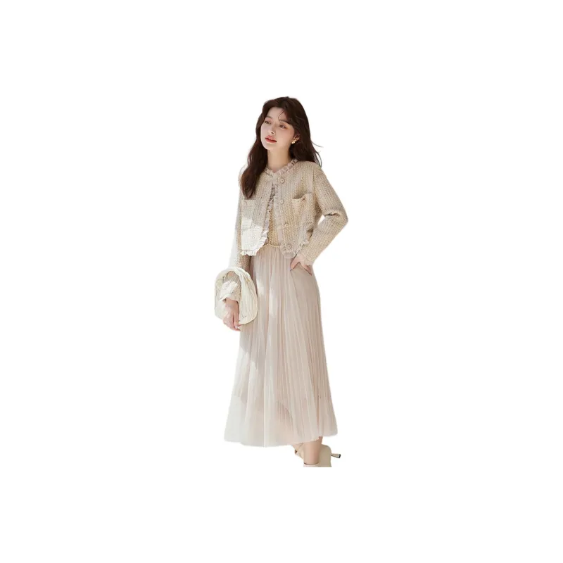 Emodues Skirt Set Women's Apricot-0