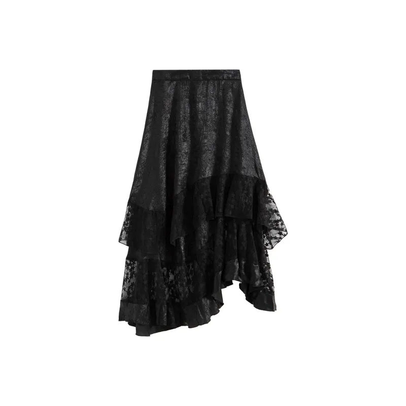 AHDO Casual Long Skirts Women's Black-0