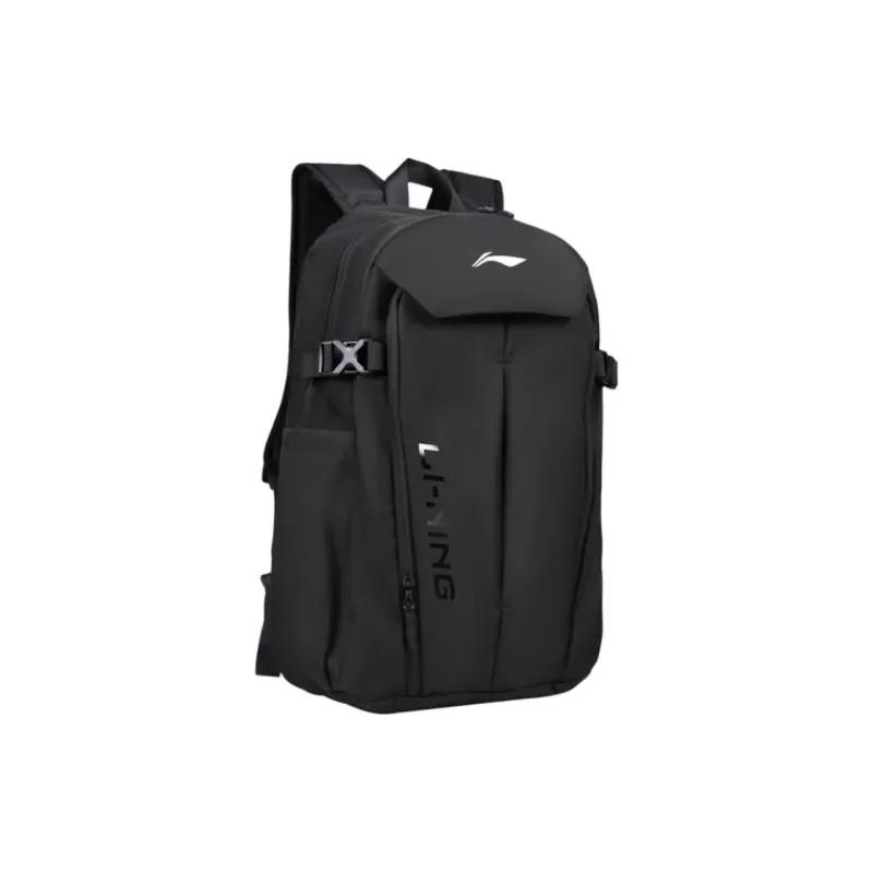 LiNing Polyester Backpack Regular Unisex Black/Light Lime/Blue-1