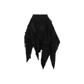 Yohji Yamamoto FW24 Casual Short Skirts Women's Black