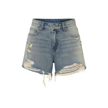 MOCO Denim Shorts Women's Light Blue
