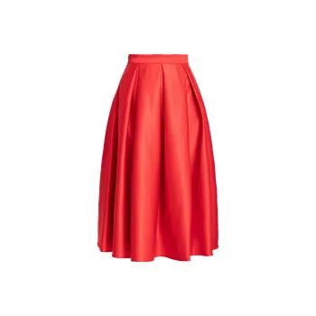 LIZZY Casual Long Skirts Women's Red